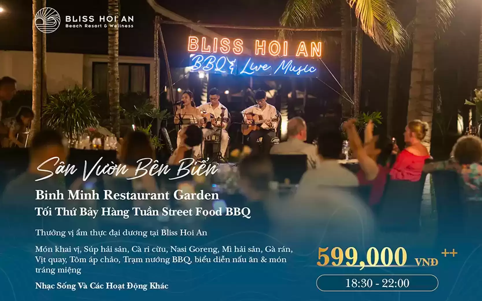 Bữa tối cuối tuần - Buffet BBQ tại Bliss Hội An